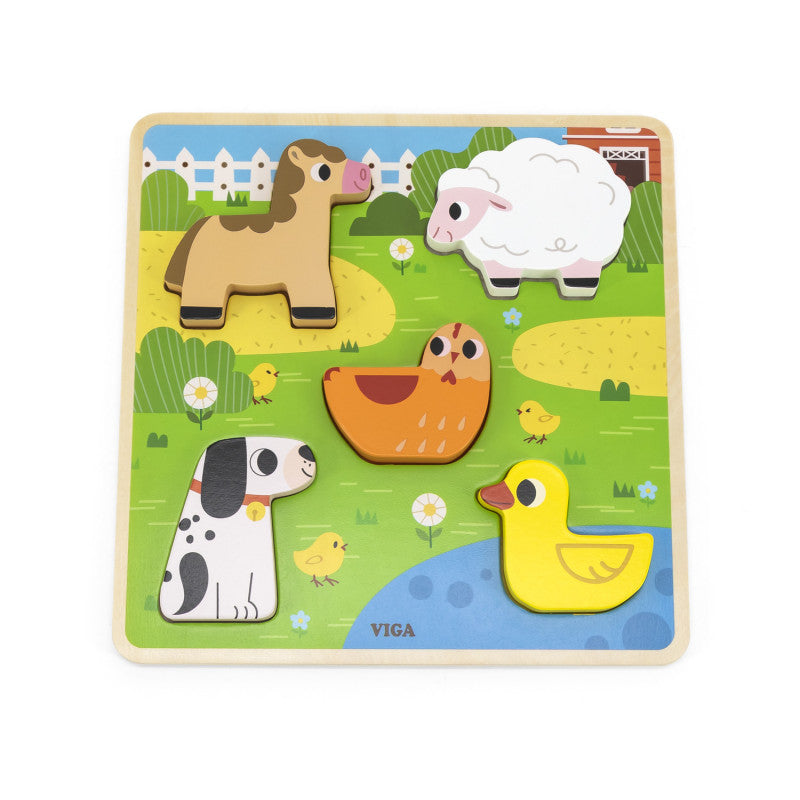 Puzzle senzorial Animale din ferma, Viga